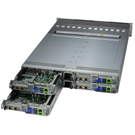 Supermicro SYS-221BT-HNC8R Twin infrastructure server with hot-swappable compute nodes and high-density 2U rackmount design.