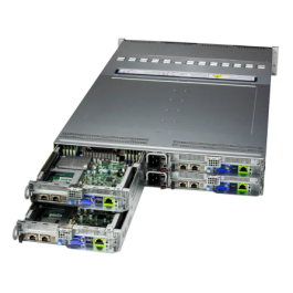 Supermicro SYS-621BT-HNC8R BigTwin multi-node server with hot-swappable compute nodes and high-density 2U rackmount architecture.